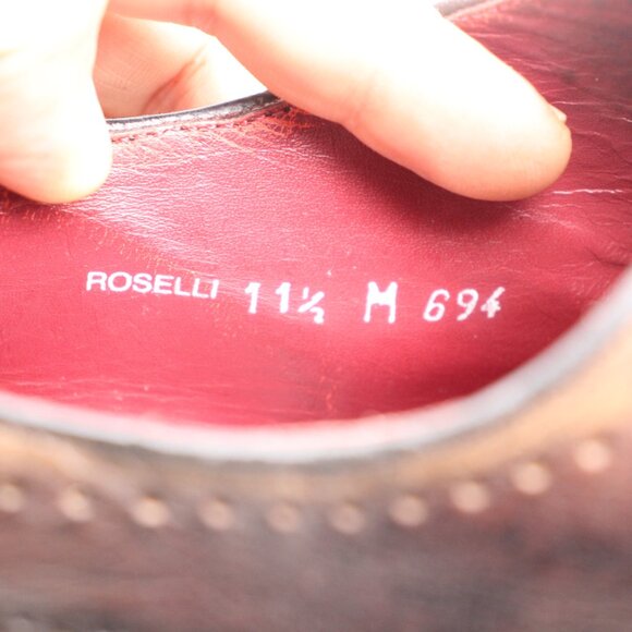 Mezlan Roselli Mens Size 11.5 M Brown Tritone Wingtip Oxford Shoes 32155 main image 10